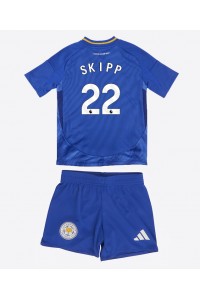 Leicester City Oliver Skipp #22 Babyklær Hjemme Fotballdrakt til barn 2024-25 Korte ermer (+ Korte bukser)